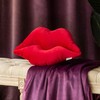 Ashler Lips Throw Pillows Smooth Soft Velvet Insert Included, Lip