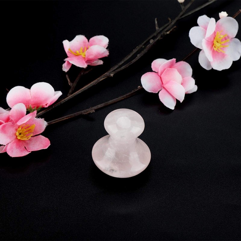 Pwshymi Massage Crystal Stone Natural Rose Quartz Crystal Massage Stone