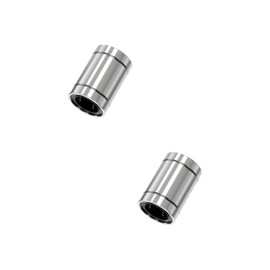 Skweawert 2PCS LM8UU Linear Ball Bearings, 8mm Bore Dia, 15mm OD, 24mm Length with Double Side Rubber Seal Linear Rail for CNC,3D Printer