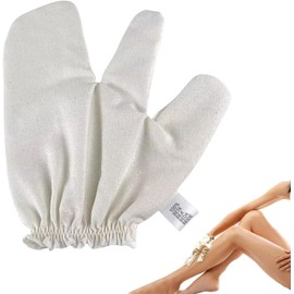 Guantes de masaje de seda cruda, guantes de ducha exfoliantes de seda, guantes linfáticos de cepillado en seco, guantes de matorral de cuerpo profundo para ducha de baño