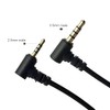 Seadream Coiled 2.5mm to 3.5mm Audio Cable,Double Angled 90 Degree