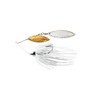 War Eagle Nickel Frame Hammered Double Willow Spinnerbait White Silver