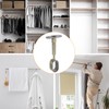 sourcing map 4 Pcs Oval Closet Shelf Bracket Rail, Wardrobe