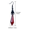 Gothic Dark Bat Dangle Earrings for Women,Red Black Crystal Gems