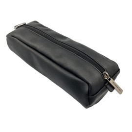 CASEBUDi Electronics Organizer Case - Durable Vegan Leather - Reliable Travel Storage - Easy to Pack (Black)