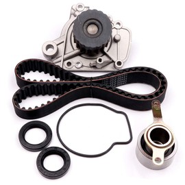 ROADFAR Timing Belt Kit TBK224 WP4029 TSW224 14510P2A003 TS26224 ITM224 135-1390 AW9352 19200-P2A-A02 Compatible for 1996-2000 for Honda Civic 1996-1997 for Honda Civic del Sol
