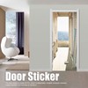 2pcs Door Sticker PVC Material 3D Visual Effects Easy Cleanable