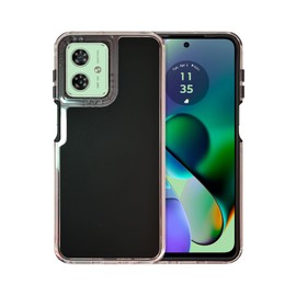 ATTI Funda Rainbow Paint Uso Rudo Doble Capa para Moto G54 (Negro)