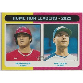 2024 Shohei Ohtani & Matt Olson Baseball Card Topps Heritage Home Run Leaders #307 (J2GO)