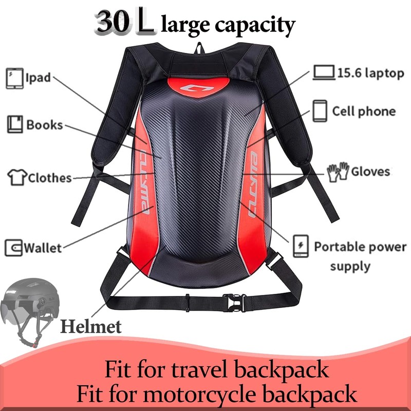 CUCYMA Motorcycle Backpack for Men Waterproof Backpack Large Capacity Lightweight