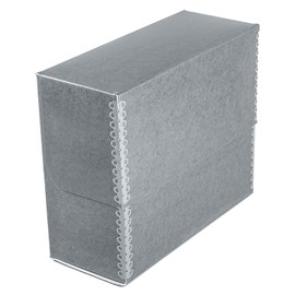 Lineco Archival Document Storage Box with Metal Edge, Acid-Free Gray Boxboard, Organize and Store Files, Prints, Photos, Legal-Sized Case 15.5" x 10.5" x 5" Wide