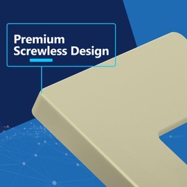 LIDER Matte Finish Decorator Switch Cover, Screwless Wall Plate, Mid-Size 1-Gang 4.88" x 3.11", Unbreakable Polycarbonate Thermoplastic, UL Listed, LSWP-31M-I10P, Ivory, 10 pack