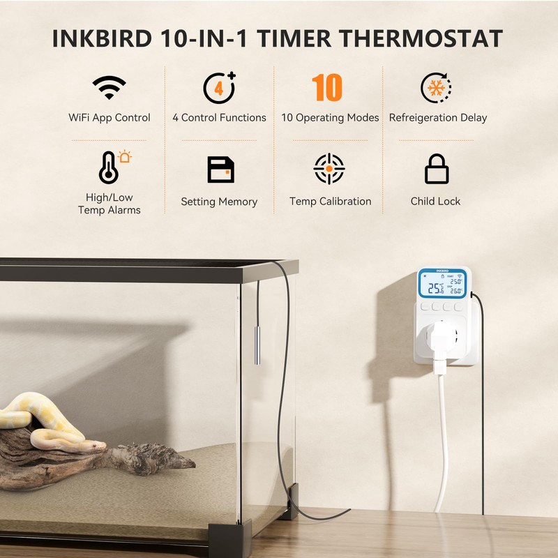 Inkbird ITC-C236T WLAN Thermostat Socket with 16A