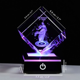 3d Crystals Virgo Zodiac Astrology Gifts For Women Men,Virgo Glass Figurine Decor Constellation Stuff Auguest September Birthday Gifts For Girlfriend Woman Aunt Wife Virgo Gifts Sign Symbolic: Analyse