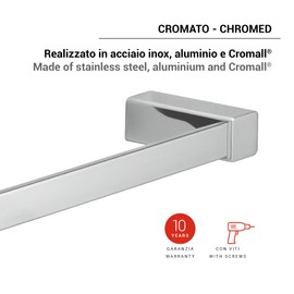Gedy Spluga 30 cm Towel Rail - Chrome
