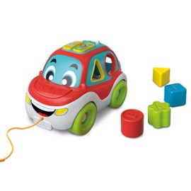 Clementoni - Car Colours 3 in 1 - Game for Training, Learning Activity Centre Talking and Shapes, Train Car, Children from 9 Months, Italian, 17774