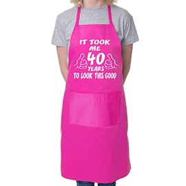 40th Birthday It Took 40 Years BBQ Cooking Funny Novelty Apron Pink