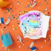 Let's Roll Birthday Party Invitation Cards, Tie Dye Roller Skate