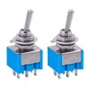 Taiss 10Pcs mts-202 6A 125VAC 6-Pin DPDT ON/ON 2 Position