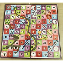 Gamez Galore Snakes and Ladders Folding Game foldable Board Game