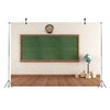 BELECO 9x6ft Fabric School Backdrop Empty Vintage Classroom Green Blackboard