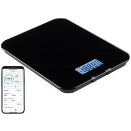 Rosenstein & Söhne Digitale Küchenwaage: Smarte Küchenwaage mit Kalorienzähler, Nährwertrechner, App, 1 g genau (Kuechenwaage, Akku Küchenwaage, Fitness)