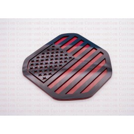 Factory Crafts Tailgate Emblem Badge for Ram 1500 2500 3500 19-21 Black Red USA American FLAG