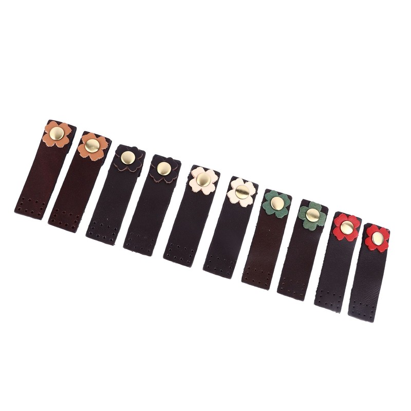 10 Set Leather Snap Buckles Leather Tab Closure Leather Button
