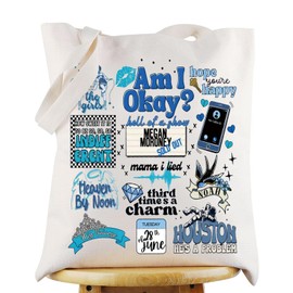 WZMPA Western Singer Tote Bag Western Country Music Lover Gift Am I Okay Shoulder Bag Cowgirl Country Concert Merch (Am I Okay TG)