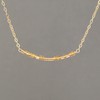 Custom CITRINE Stone Small Bar Gold Fill Morse Code Necklace