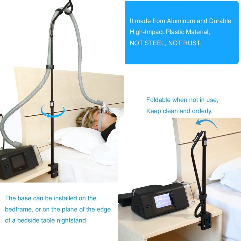 LONYEON CPAP Hose Holder - Height Adjustable Hose Lift, Removable