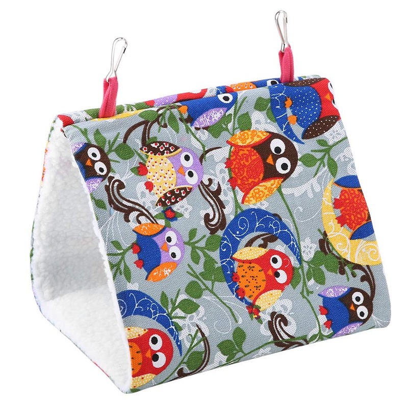 Pet Bird Nest Hammock Warm Soft Hanging Cave House Triangular