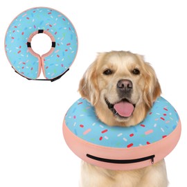 Supet Inflatable Dog Cone Collar Alternative After Surgery, Dog Neck Donut Collar Recovery E Collar, Soft Dog Cone for Small Medium Large Dogs
