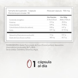 ASTAXANTINA - Maklen Astaxantina Alta Pureza con MCT Oil - Antioxidante Natural, Apoya Salud Visual, Piel y Energia Celular | 90 Softgels