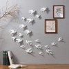 Dorlotou Pair Ceramic Sparrows Swallows Birds Dove White Wall Mounted