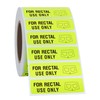 Hybsk for Rectal Use Only Stickers 1.5" x 0.375" Fluorescent