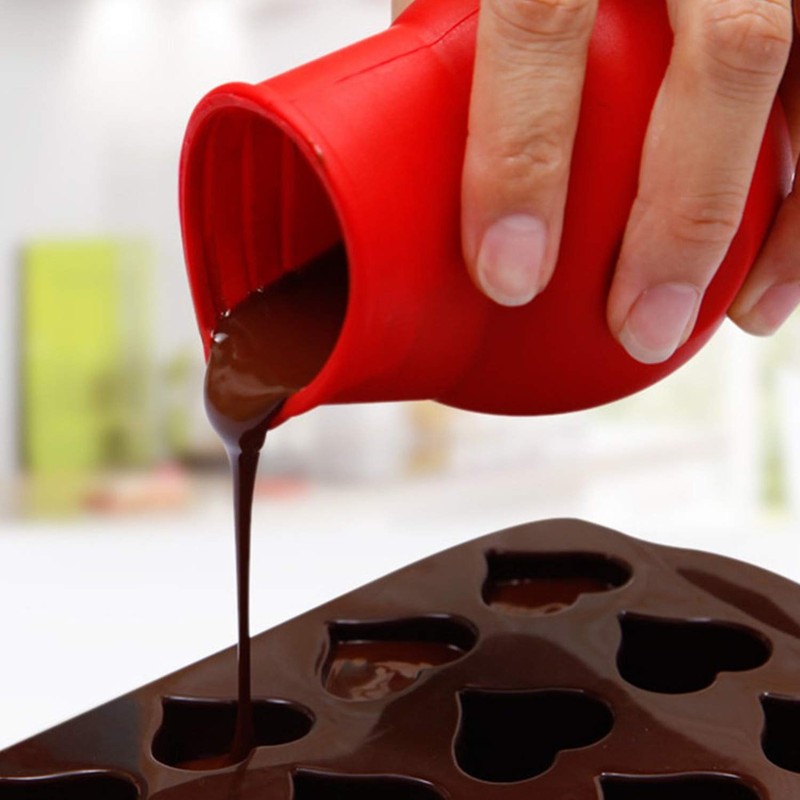 DD-life 3 Pcs Silicone Chocolate Melting Pot, Butter Sauce Milk