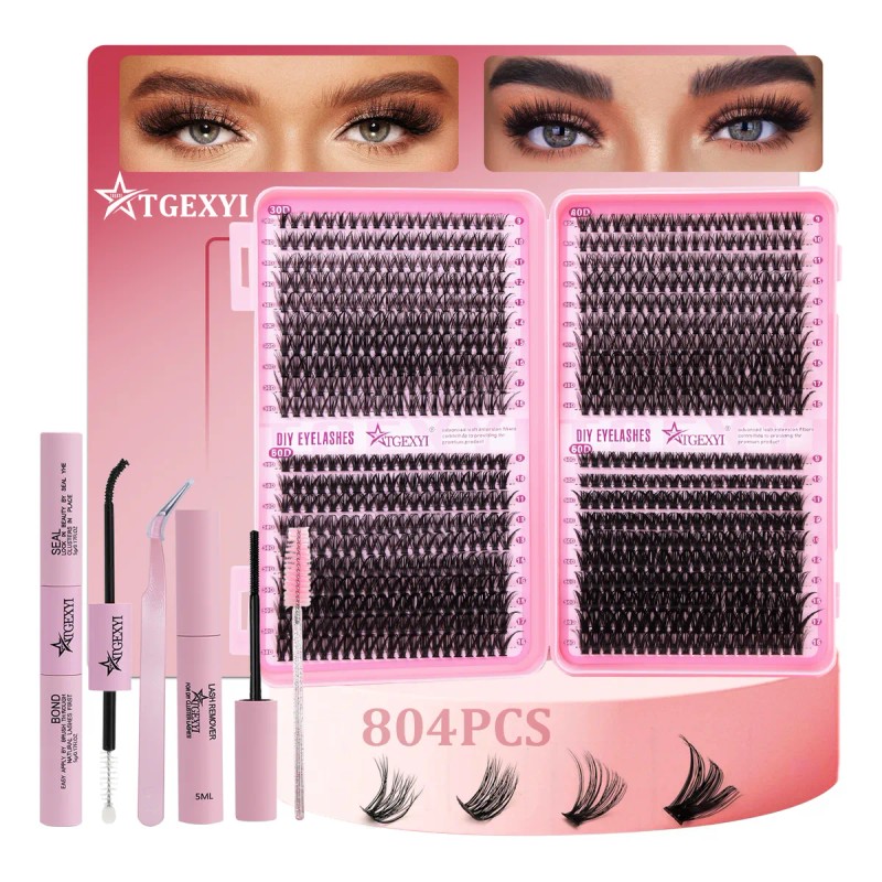 804 Kit Pestañas Maquillaje Completo Diy Extension 9-18mm 800pzs