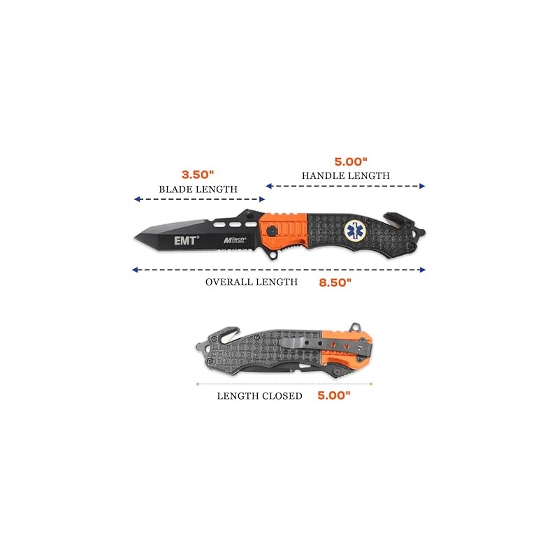 MTECH USA Mt-740Em Cuchillo plegable, 4.5 pulgadas cerrado