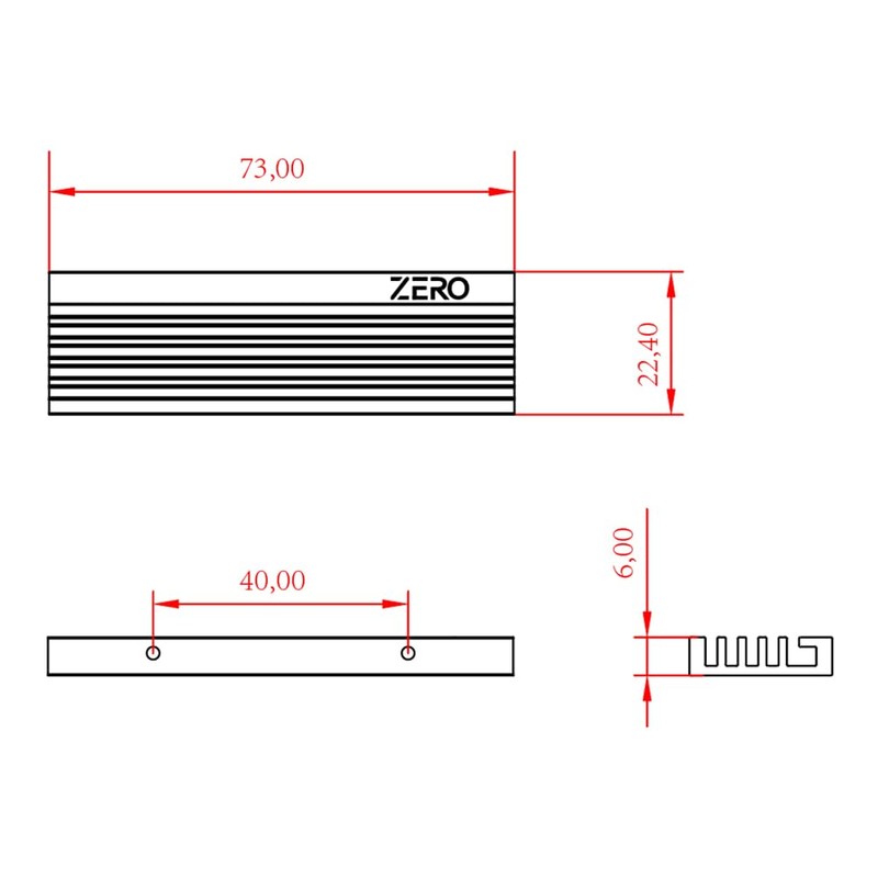 ID-COOLING ZERO-M05 M.2 SSD High Performance Heatsink Set