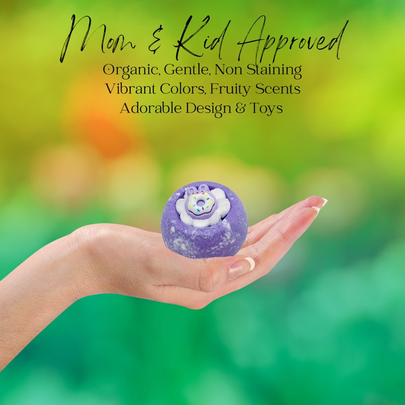 EvolutionUSA 12pc Bloom Bath Bombs with Toys