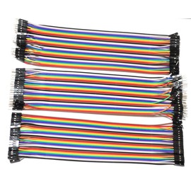Cationplex 120pcs Multicolored 20cm, Dupont Wire M/F, M/M, F/Female Jumper Wire (Cationplex 120pcs Multicolored, Dupont Wire M/F, M/M, F/Female Breadboard Jumper Wires)