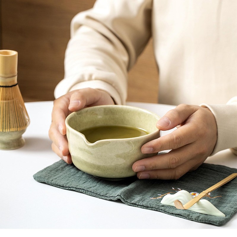 Matcha Whisk Set, 7 PCS Japanese Household Ceramic Matcha Kit