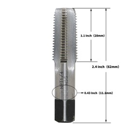 1/4-18 NPT HSS Taper Pipe Tap, High-Quality High-Speed Steel 6542, Used For Conventional Machine Tapping Or CNC Tapping, Can Tap Steel And Stainless Steel.