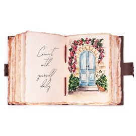 LEATHER VILLAGE Leather Bound Vintage Journal for Women & Men - Book of Shadows - Lock Closure - 200 Pages of Antique Deckle Edges Handmade Paper - Rustic Brown Color - 13 X 8 (A4) inches