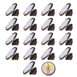 CHGCRAFT 18 Sets Embroidery Brooch Base Set Brooch Base with Pin Backs Antique Bronze Iron Brooch Tray Base Blank Lapel Pin for Embroidery DIY Craft Making Supplies, 20mm