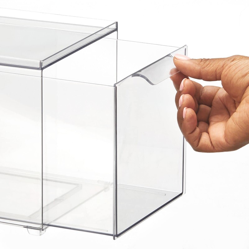 mDesign Cosmetic Organiser - Stackable Plastic Drawer Box - Practical