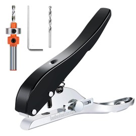 GOOMAND Single Hole Punch, Single Hole 0.3 inch (8 mm), Handheld Single Punch, Adjustable Hole Positions, 1.0 inch (25 mm), PVC ID Card, For Drilling Cardboard Mounts, Woodworking Countersink