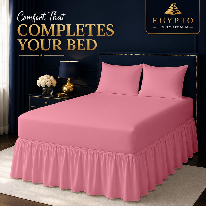 Egypto Plain Dyed Deep 𝐅𝐢𝐭𝐭𝐞𝐝 𝐕𝐚𝐥𝐚𝐧𝐜𝐞 Sheet Single – Easy