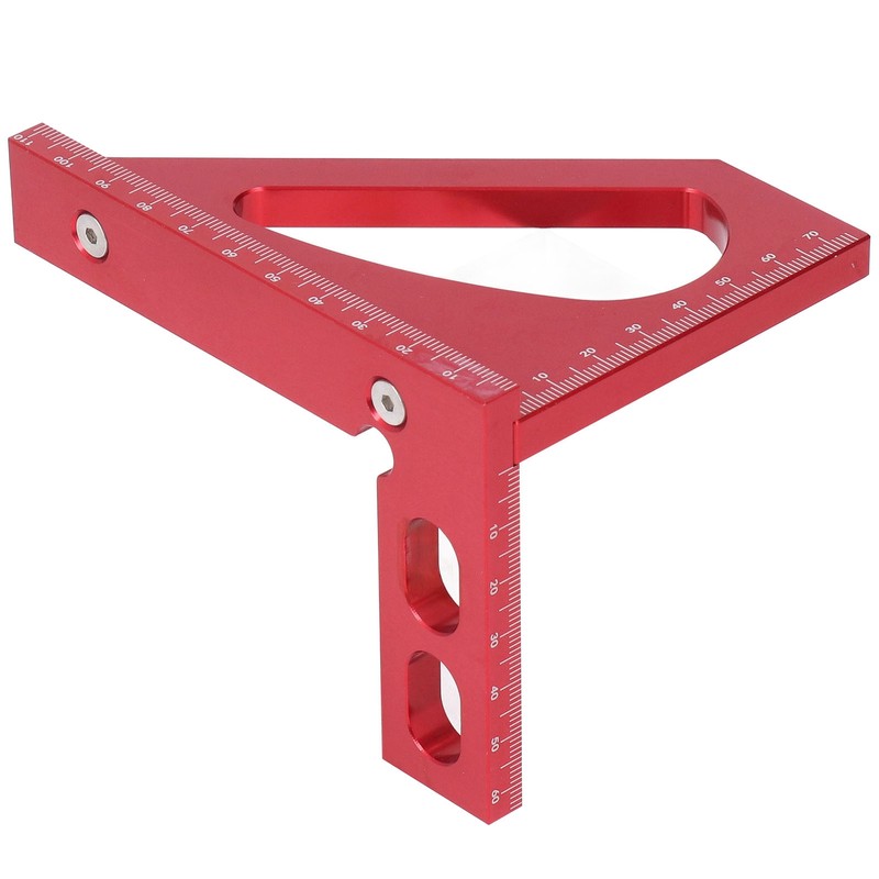 3D Mitre Angle Ruler Aluminum Alloy Professional Red 45 Degree